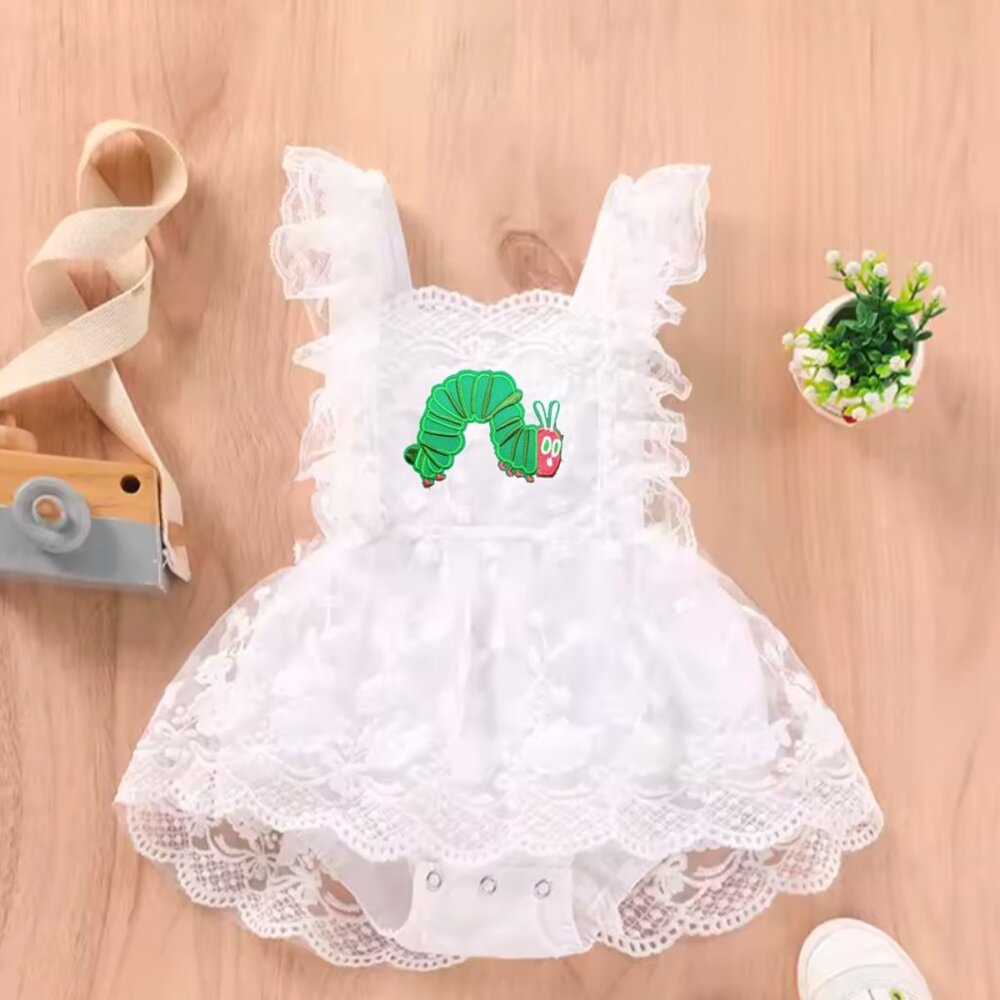 The Very Hungry Caterpillar Dress First Birthday Romper Clothes outfit Jumpsuit